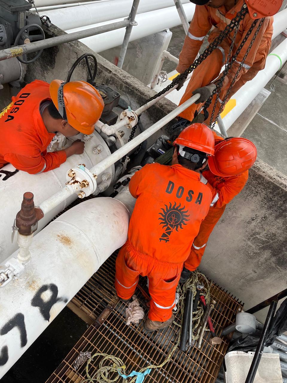 Equipo técnico de DOSA durante una inspección de campo